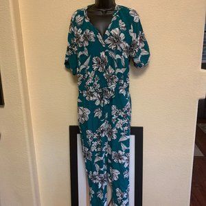 Zara Green Floral Jumpsuit